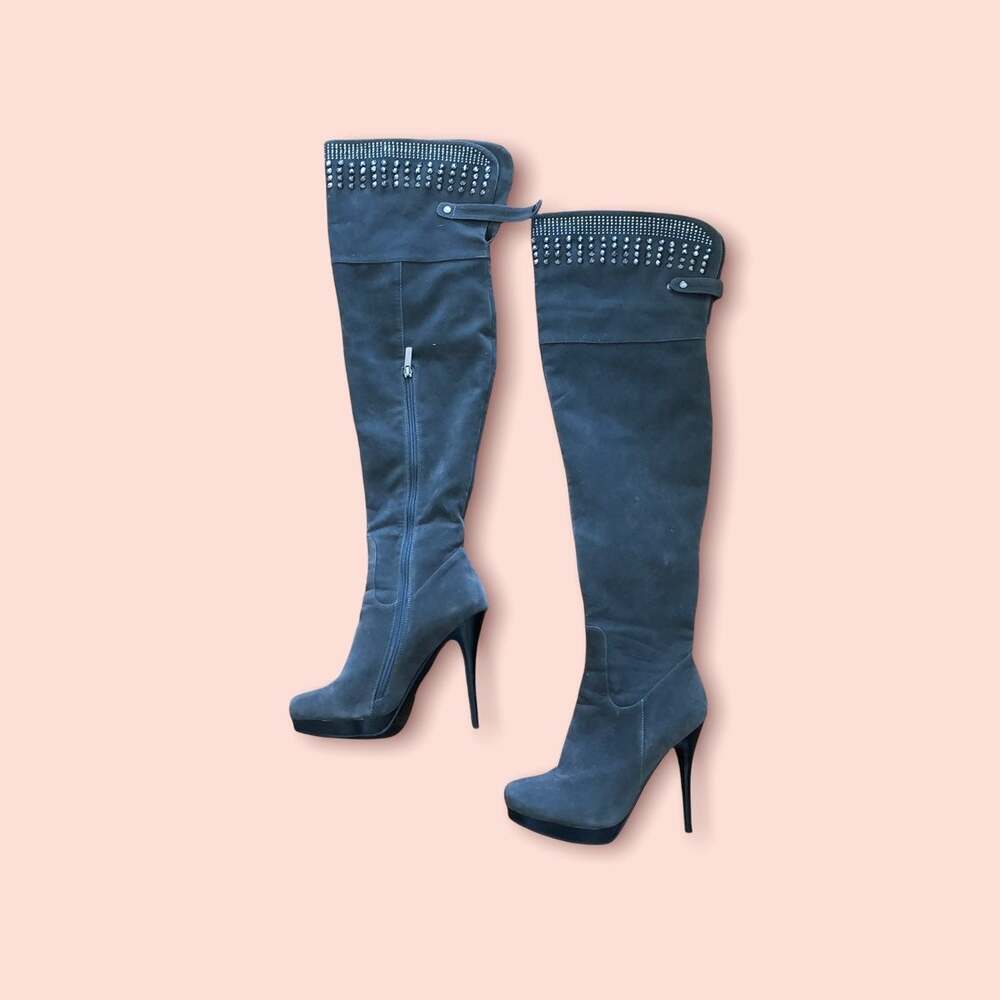 Gray Nancy Li Over the knee boots shoe